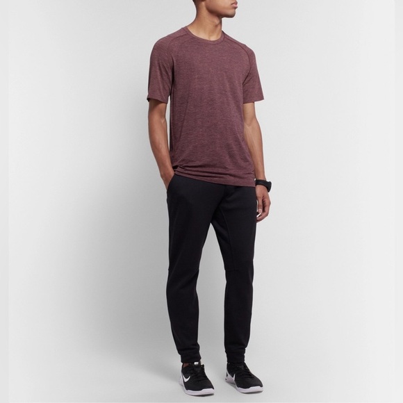 Lululemon - Metal Vent Tech Mélange Stretch-Jersey T-Shirt - Burgundy XL - Picture 3 of 7